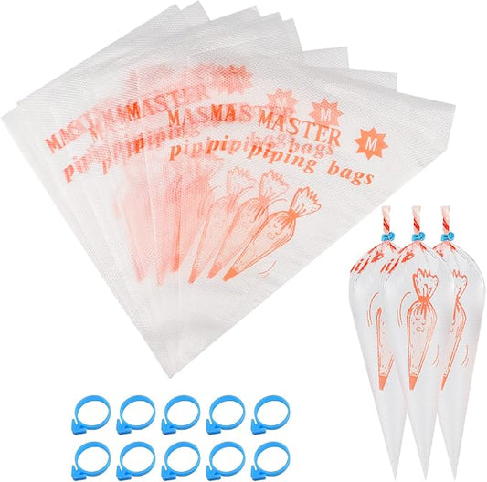 LABOTA Piping Bags Disposable,200PCS 12 Inch Pastry Bags,Icing Bags, for Cake Decorating