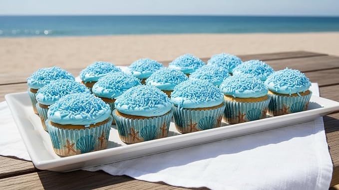 NCS Pearlized Blue Jimmies Edible Sprinkles – Cupcake, Cake & Cookie Decorations, 7 oz