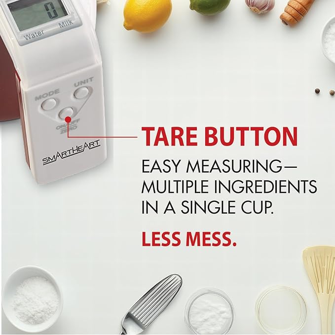Digital Kitchen Measuring Cup Scale | 4 Cup Food Scale, Detachable Washable Cup, Tare, 5 Modes, g/lb-oz/fl oz/cup, Liquid & Dry Ingredients