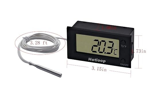 Digital Oven Thermometer Heat Resistant up to 572°F/300°C, LCD