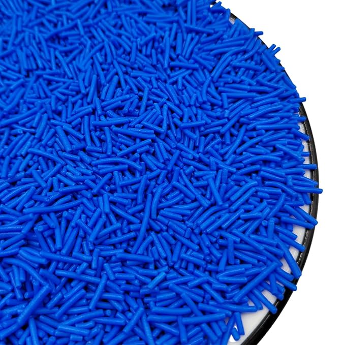 Jimmies Sprinkles, Edible Jimmy Sprinkles, Blue Crunchy Jimmies Mix for Cake Decorating, Edible Cookie Cupcake Decorations for Theme Baking and Holiday Party Treats