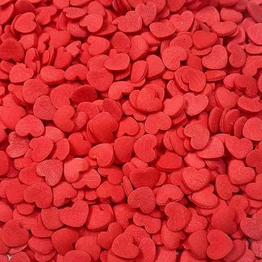 Red Heart Sprinkles for Baking Edible, Mothers Day Sprinkles for Cake, Cupcake, Cookies, and Ice Cream Toppings