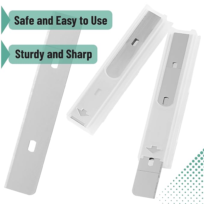 Bates- Replacement Scraper Blades with Dispenser, 4 Inch, 2 Pack, 10 pcs/pack, Carbon Steel Razor Blades, Floor Scrapper Blade, Replacement Razor Blades, Paint Scraper Blades, 4 Inch Scraper Blades