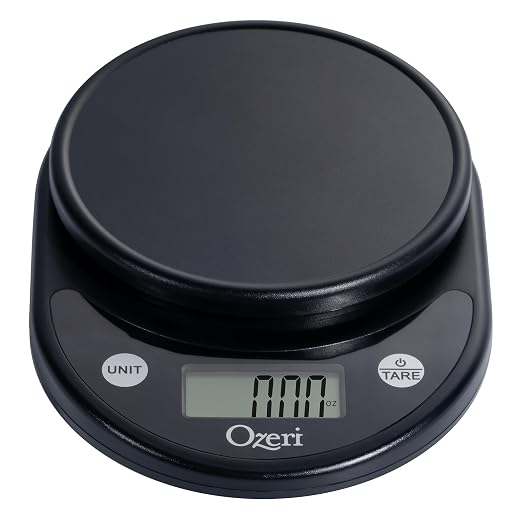 Ozeri® Pronto® Kitchen and Food Scale with Variable Graduation Technology® | Recognized by experts -- Winner of awards from the Food Network, The New York Times’ Wirecutter, CNN Underscored, and others.