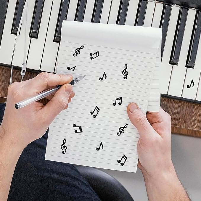 280pcs Music Stickers, Music Notes Vinyl Waterproof Stickers Musical Instruments Stickers for Water Bottles Laptops Guitars Skateboards Music Party Favors Decorations (Black Music)