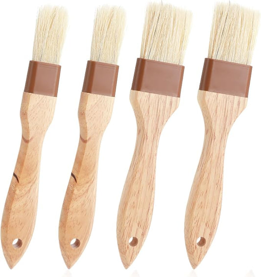 4 Pcs Pastry Brush for Baking, Pastry Brushes Cooking Brush, Heat Resistant, Kitchen Brushes for Oil, BBQ Grill, Butter Sauce, Baking