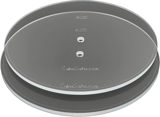 CAKESAFE – 2-8.25” Clear ¼” Acrylic Disks – Perfect Icing Tool to Smooth the Buttercream on Your Cakes