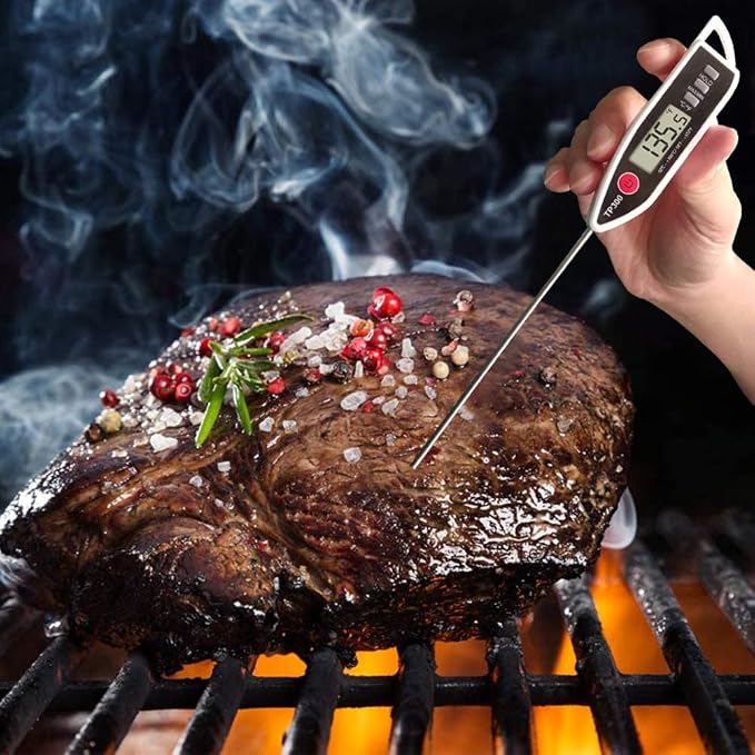 Digital Meat Food Thermometer for Candy Candle Milk BBQCooking Kitchen BBQ, Probe Instant Read Thermometer for Pork Deep Fry Roast Baking Temperature