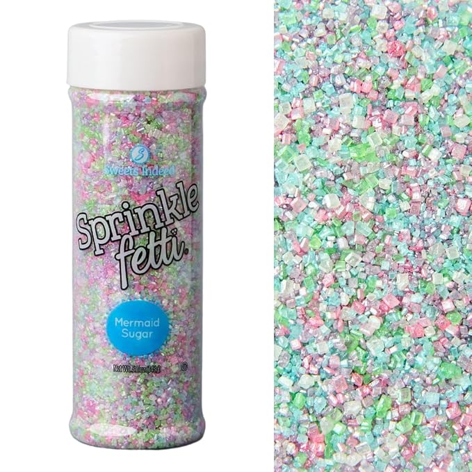 Sweets Indeed Sprinkles, Edible Sprinkle Sugar Mix, Perfect for Cake Decorations, Baking, Ice Cream, Cookies, Cupcake Topper, 5 ounces (Mermaid)