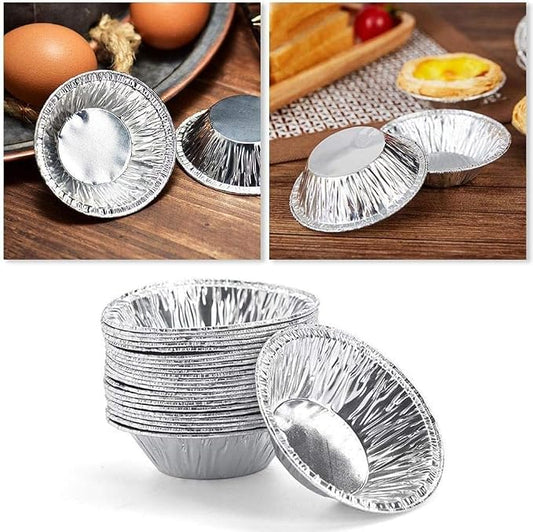 50 Pack Mini Pie Tins, Small Pie Pans, Round Tart Pie Foil Pans, Aluminum Foil Tart Pans, Aluminum Pie Pans for Baking Pot Pies, Tarts