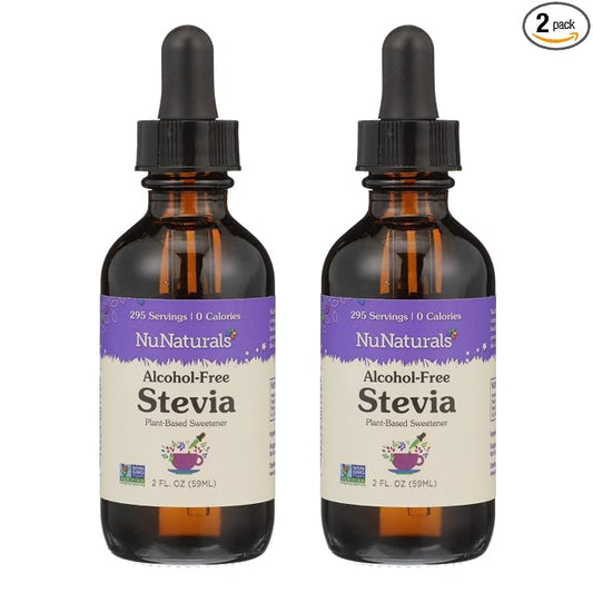 NuNaturals Liquid Stevia, Sugar-Free Sweetener, Plant-Based Sugar Substitute, Zero Calorie, Unflavored
