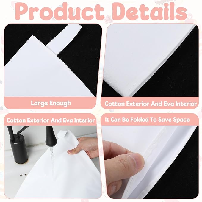 Kifmurase 6PCS Reusable Piping Pastry Bags 24 Inch Reusable Cloth Frosting Bags White Thickened Tipless Piping Bag for Cake Cupcakes Cookies Frostingm, Cake Baking Decoration Frosting Tools