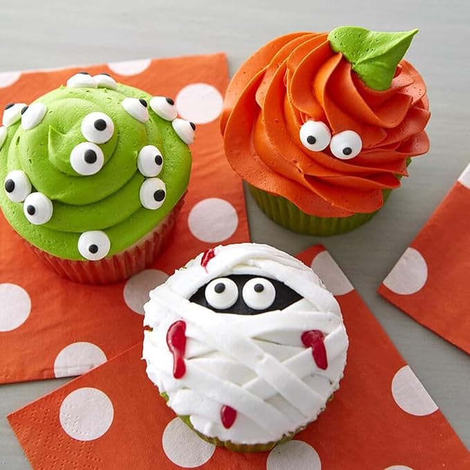 Candy Eyeballs Sprinkles 250 count Edible Eyes for Cake Decorating Cupcake, Cookies, Ice Cream Topper Cake Sprinkles Baking, Perfect for halloween Party, Christmas, New Year’S Eve, Easter (10mm Eyeballs)