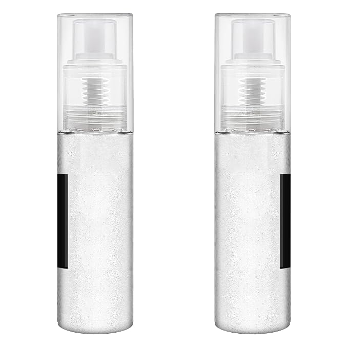 Edible Glitter Spray - 20g Luster Dust Edible Food Grade Glitter for Cake Decorating, Cocktails, Drinks - Shimmer Dust Powder Metallic Food Coloring Powder for Cookie, Candy, Icing (White)