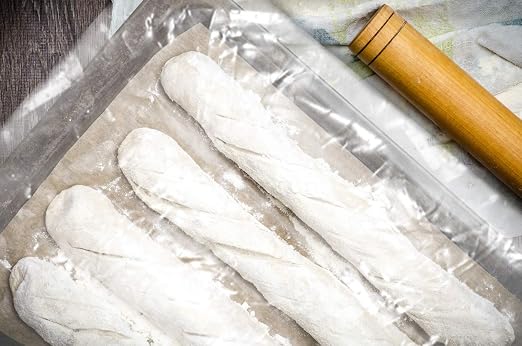 Wowfit 100 CT 20x26 Inch 1.1 Mil Clear Plastic Flat Open Poly Bags – Great for Dough Proofing, Bread Baking, Injera, Food Storage, Jackets, Coats, Pillows, Laundry, and More