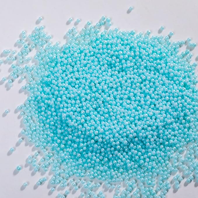 Blue Sprinkles Edible Pearl,130g 4.6OZ Cake Sprinkles,Cookie Sprinkles,Sugar Pearl, Edible Candy Pearls for Cake Cupcake Decorationg (4mm-qianblue)