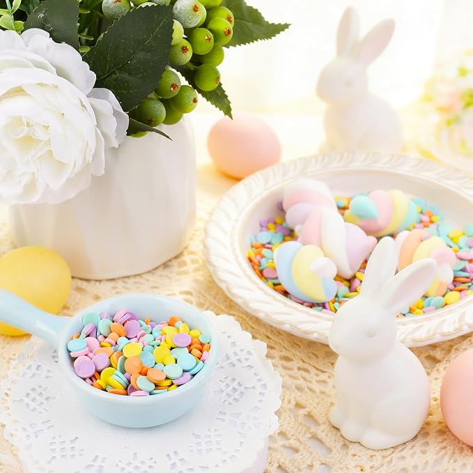 Pastel Confetti Sprinkles for Cake Decorating, Mix Edible Patel Rainbow Flat Round Funfetti, Ideal for Cookie, Macaron, Cupcake, Ice Cream Topping