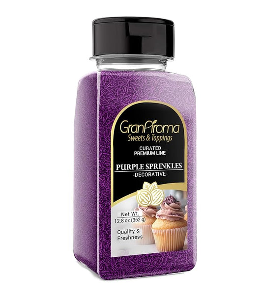 GranAroma Purple Sprinkles, 12.8 oz, Decorative, Cakes & Cupcakes