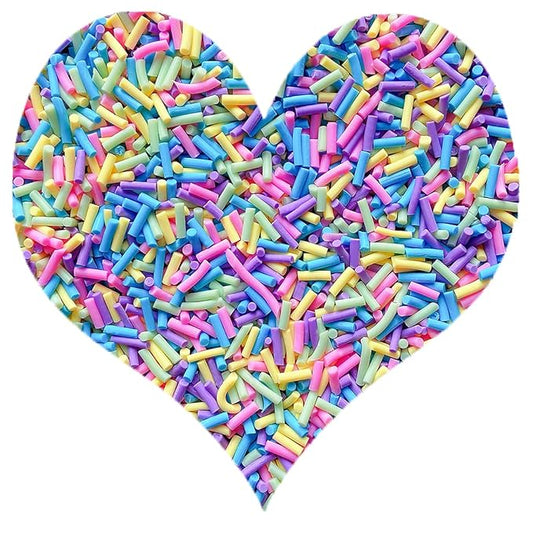 EHOPE 50g Fake Sprinkles Non-edible Polymer Clay Sprinkles Resin Sprinkles Fake Candy Sprinkles Faux Sprinkles for DIY Crafts Nail Art Cake Phone Case(Purple Green Blue Sugar granules-15A)