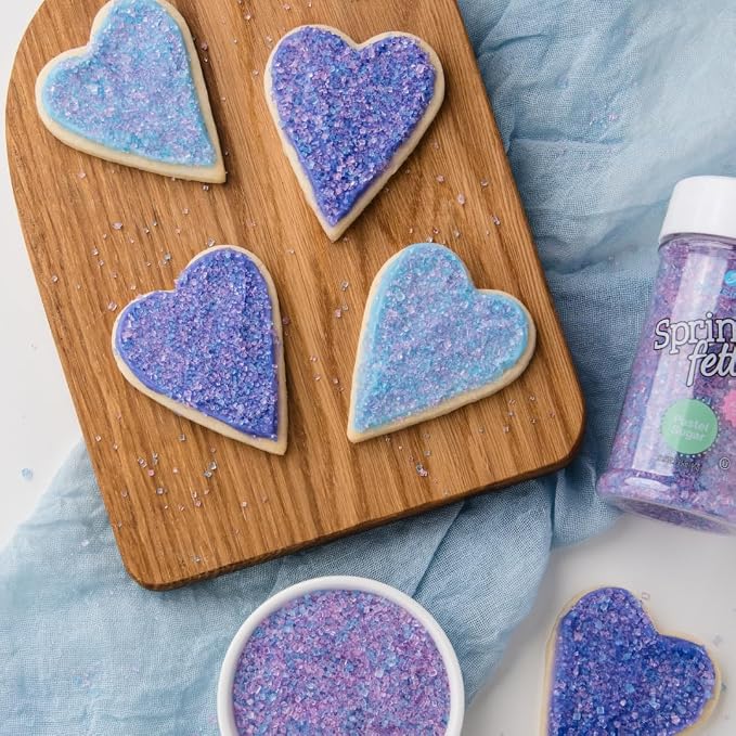 Sweets Indeed Dye Free Pastel Sugar Mix, Dye Free, Edible Sugar Mix, Perfect for Cake Decorations, Baking, Ice Cream, Cookies, Cupcake Topper 3.35 ounces (Dye Free Pastel Sugar)