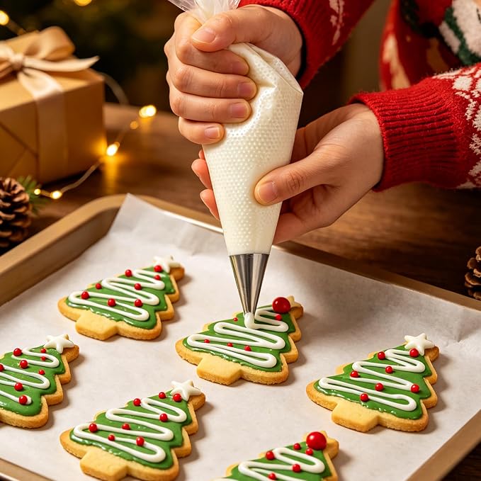 100Pcs Disposable Piping Bags, 13 Inch Anti Burst Pastry Bags - Icing Piping Bags for Frosting - Suitable for Baking and Cake Decorating