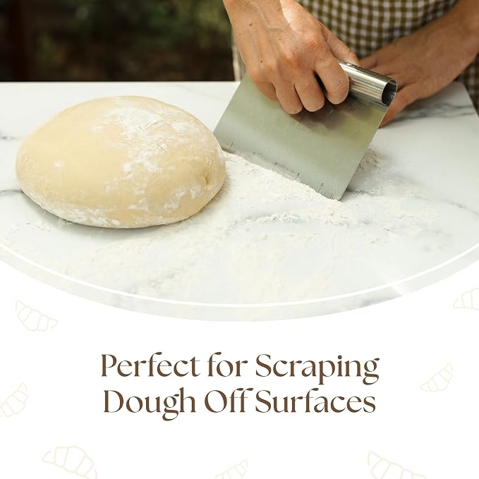 Metal bench knife dough scraper: Versatile bench scraper dough cutter tool Tool for Baking, Bread Cutting, and Kitchen Use