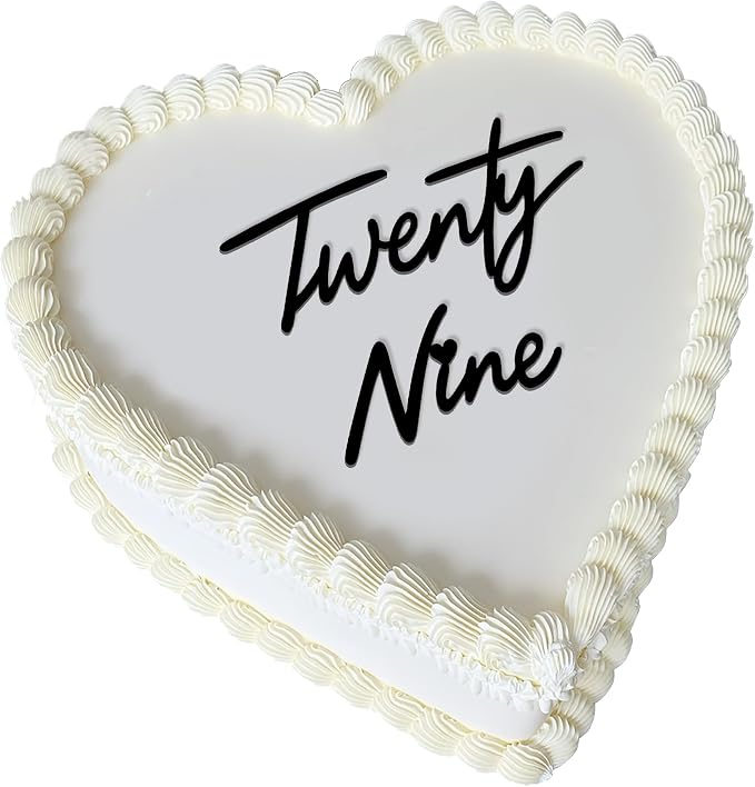 Twenty Nine Cake Topper, Acrylic 29th Birthday Cake Decoration for Birthday Party (twenty nine)