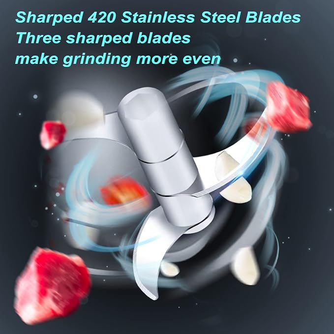 Garlic Chopper, Mini Food Processor, USB Rechargeable Mini Chopper, Powerful Garlic Crusher, Blender to Vegetable, Wireless Vegetable Chopper for Ginger, Chili, Fruit, Meat, etc（250ML）