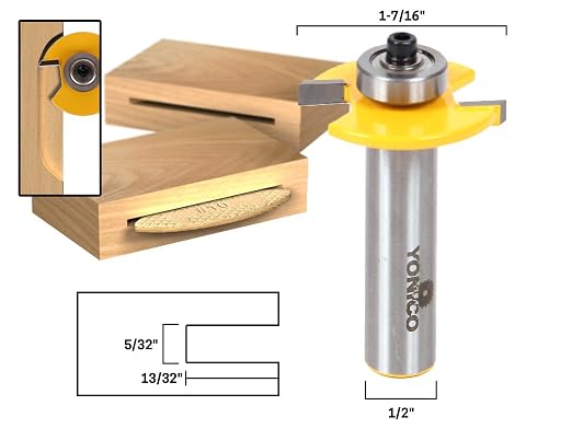 YONICO Biscuit Cutter Joint Slot Router Bit #10 1/2-Inch Shank 14183