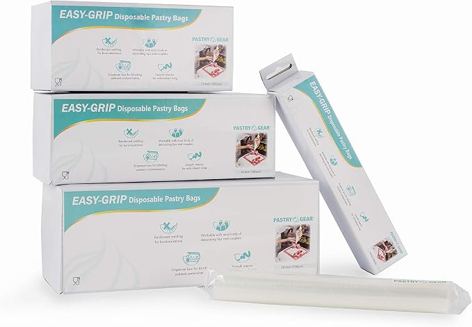 PastryGear Easy-Grip Thick Disposable Pastry/Piping Bags (16 IN)