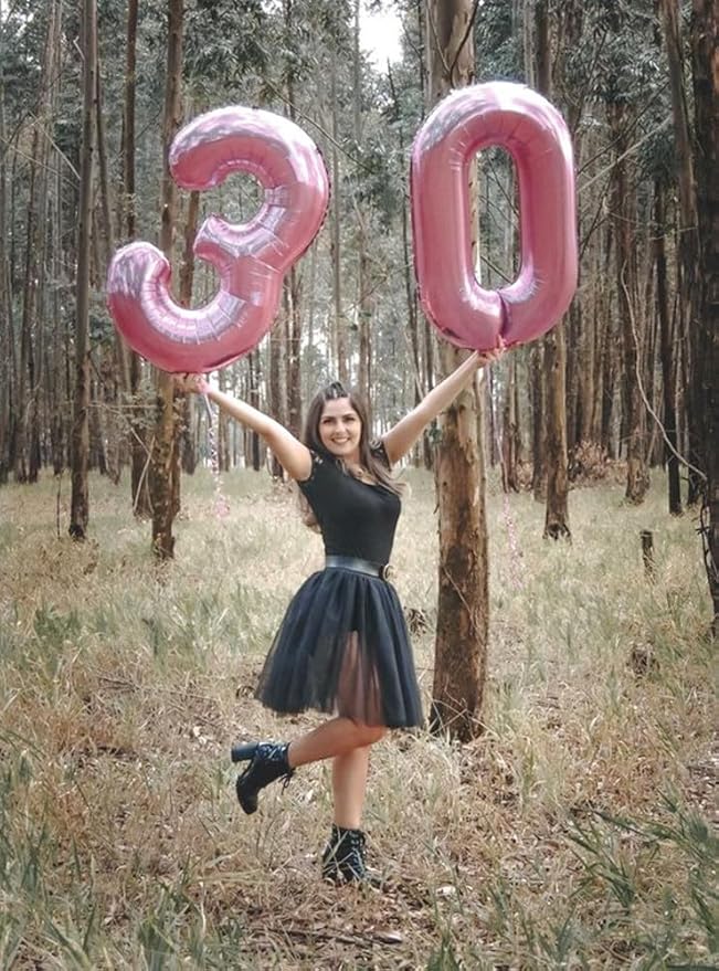 Number 0 Balloons 40 Inch Pink Number Balloons for 10 20 30 40 50 60 70 80 90 100 Numbers Balloon Birthday Decorations Wedding Event Baby Shower