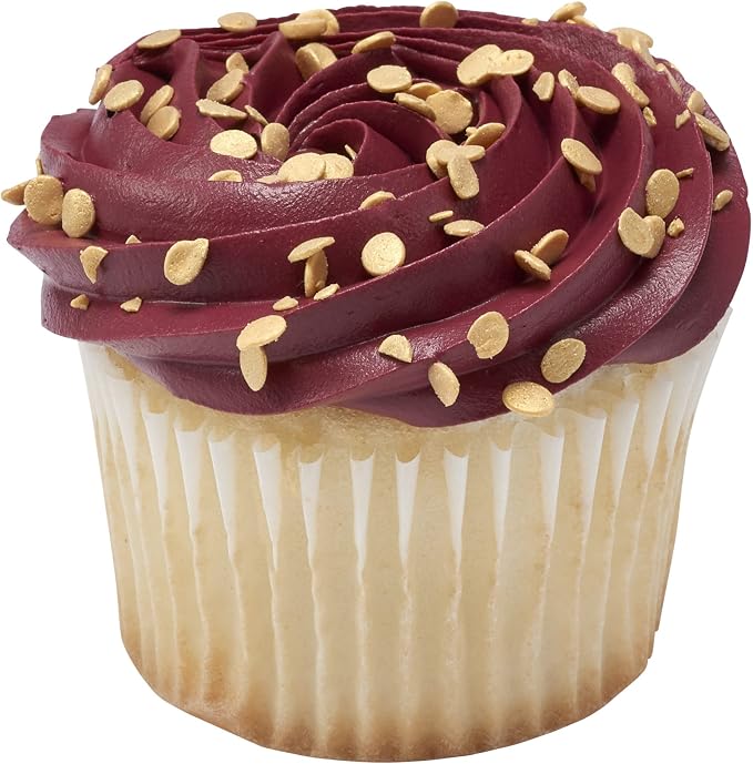 DECOPAC Quins Fancy Sprinkles, 19.5oz, Candy Sprinkles in Handheld Container, Edible Sprinkles For Celebration Cakes, Cupcakes, Cookies - Confetti Gold Quin