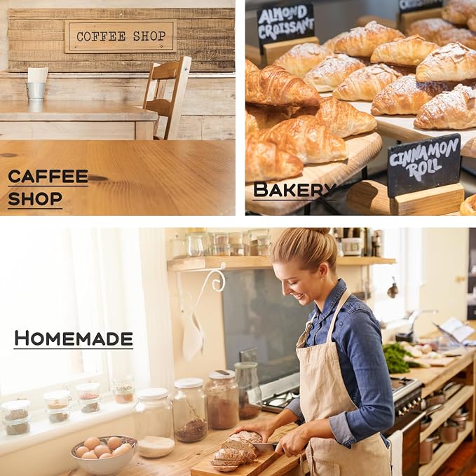 60 Paper Bread Bags for Homemade Bread, Paper Bakery Bag for Baked Food Packaging Storage, Large Kraft Paper Bread Loaf Bag with Window Label Seal Sticker included Pack of 60, 12.5x8.3x4 Inches