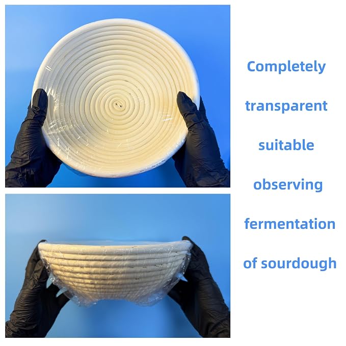100 Bowl Covers Bread Proofing Large Shower Cap Plastic Wrap for Food Sourdough Bread Baking Supplies Rising Elastic Reusable Sourdough Tools Banneton covers Outdoor Fresh Keeping Bags