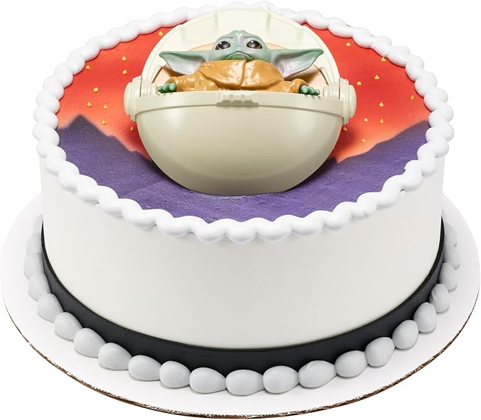 DecoSet® Star Wars™ The Mandalorian The Child Cake Topper, 1-Piece Cake Topper, Use with Cake Decorations to Create Intergalactic Cakes