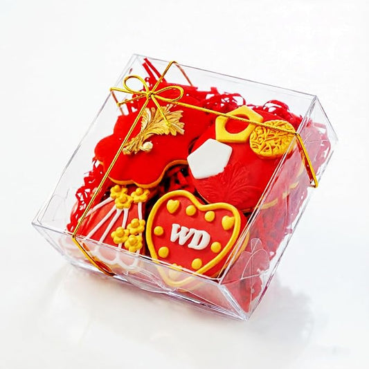 15Pack Clear Bakery Boxes 5x5x2 Inches Chocolate Covered Strawberry Boxes for 4 Mini Cake Boxes Cookies Macaron Boxes Pie Boxes Browines boxes