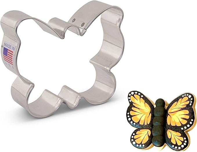 Ann Clark Small Butterfly/Moth Cookie Cutter, 3-1/8" Made in USA