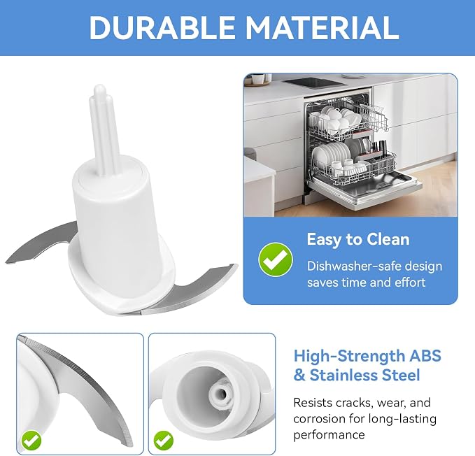 CH-4CB Chopping Blade for Cuisinart Mini Prep Plus Food Processor Blade | Food Processor Replacement Blade Compatible with Cuisinart 4 Cup Chopper/Grinder CH-4, CH-4BK & CH-4DC Only