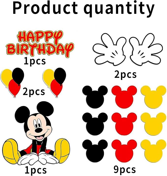 Birthday Cake Toppers, Cute Mouse Cake Decorations, Cartoon Themed Cupcake Topper, Birthday Party Supplies