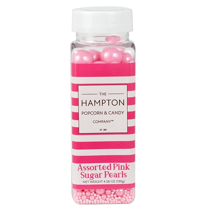 Pink Pearl Sugar Sprinkles 4.58 oz, Pink Sprinkles For Cake Decorating, Pink Sprinkles Edible, Pink Sprinkles For Cupcakes