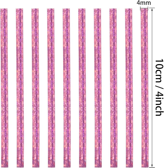 Mini Skater 4" Metallic Twist Ties Foil Bread Ties for Packaging Bakery Candy Goodies Cookies Gift Cellophane Treat Bags Christmas Wedding Party Favor Supplies,500Pcs (Pink)