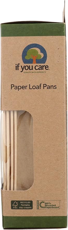 IF YOU CARE FSC Certified Paper Loaf Baking Pans, 4-count