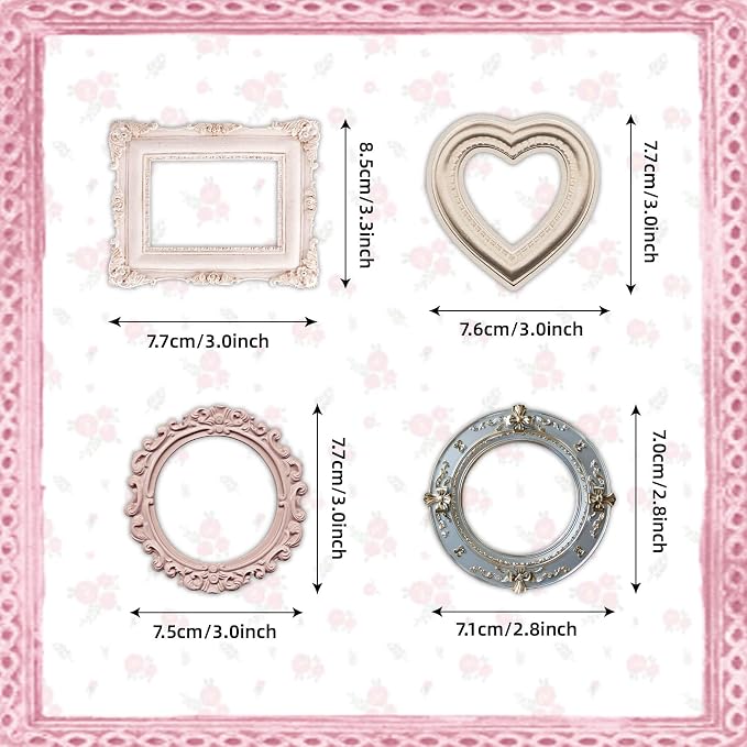 100 Pcs Vintage Frame Decorative Stickers - Scrapbooking Supplies for Planners, Wedding Albums, Junk Journals & Crafts (Color-1) | Ideal for albums, junk journals, planners, DIY crafts, card making, creative collage, and gift embellishments
