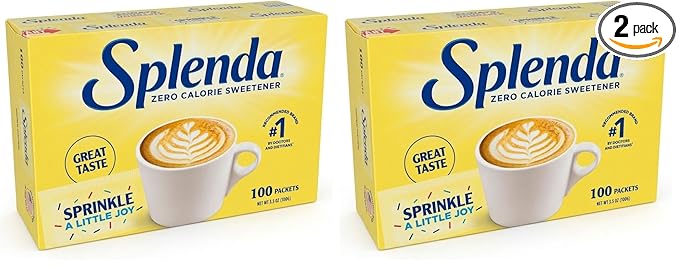 SPLENDA Zero Calorie Sweetener, 100 Count (Pack of 2)