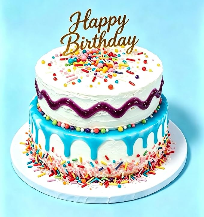 HeDeon&Rles Edible Rainbow Sprinkles for Baking Pearls/Jimmies/Sugar Sanding/Confentti Cake Decoration Birthday Wedding Caketopper