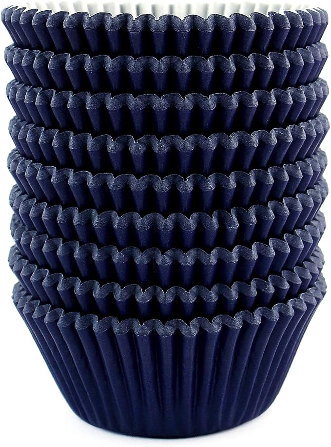 Standard Size Baking Cups Christmas Party Cupcake Liners 200 Pcs (Navy Blue)
