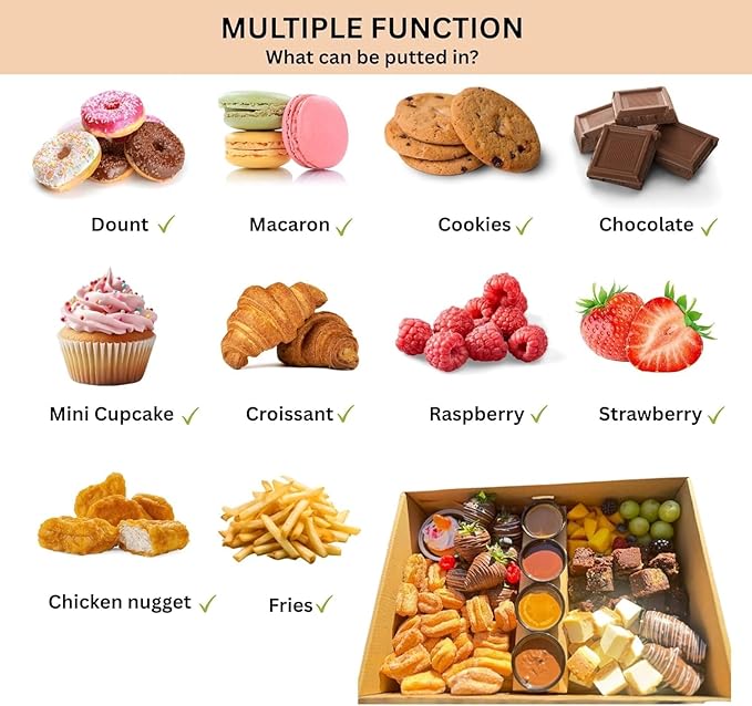 Large Cardboard Pastry Boxes Heavy Duty, Charcuterie Board Boxes with Lids 10PK, Disposable Catering Serving Platters for 5-8 People, Sturdy Takeout Containers for Picnic Box To-Go 15"x10"x3.5"