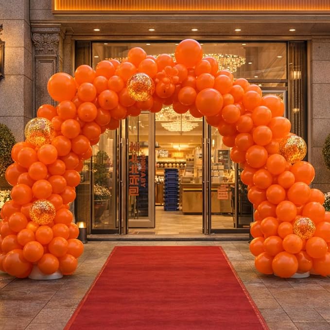 Voircoloria 66pcs Orange Balloons 12inch Burnt Orange Latex Party Balloons for Thanksgiving Day, Fall Theme Party, Wedding, Birthday, Halloween, Baby Shower, Anniversary Party Decorations