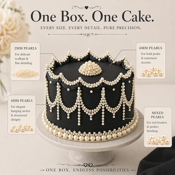 Confect Sprinkles for Christmas Cakes & Cupcakes Decoration | Birthday Sprinkles | Assorted Pack of 5 Wedding Glamour Pearls | Mix Dragees, Jimmies & Sparkling Sugar | Vegan, Gluten-Free, Soy-Free, Dairy-Free, Palm Oil-Free- 5 Oz