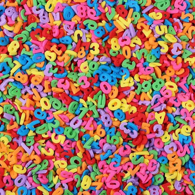 Bayep Rainbow Sprinkles for Cake Decorating Numbers Bulk Sprinkles for Ice Cream, Cookies, Baking, Cupcake Topper Colorful Sprinkles Perfect for Birthday Party Christmas Holiday Supplies 3.52 Ounce